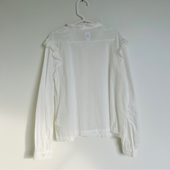 Gap Ruffled White Blouse. NEW! - Picture 5 of 5